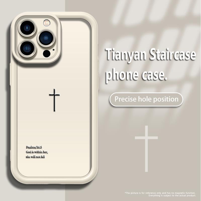 Biblical Cross Phone Case for Iphone 17 Pro Max 16 Pro Max 15 Pro 14 13 12 11 Sleek Shockproof Lightweight Cover with Protection Protective Iphone 15 Pro Max Case Iphone 13 Case Drop-Proof Phone Case Cellphone Smartphone