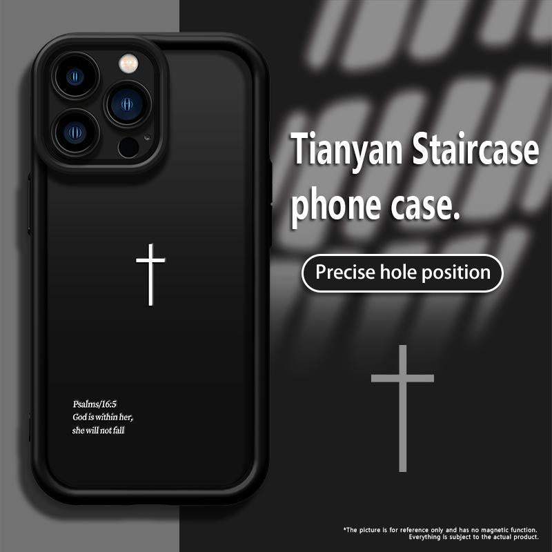 Biblical Cross Phone Case for Iphone 17 Pro Max 16 Pro Max 15 Pro 14 13 12 11 Sleek Shockproof Lightweight Cover with Protection Protective Iphone 15 Pro Max Case Iphone 13 Case Drop-Proof Phone Case Cellphone Smartphone