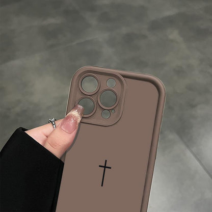 Biblical Cross Phone Case for Iphone 17 Pro Max 16 Pro Max 15 Pro 14 13 12 11 Sleek Shockproof Lightweight Cover with Protection Protective Iphone 15 Pro Max Case Iphone 13 Case Drop-Proof Phone Case Cellphone Smartphone