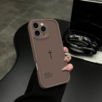 Biblical Cross Phone Case for Iphone 17 Pro Max 16 Pro Max 15 Pro 14 13 12 11 Sleek Shockproof Lightweight Cover with Protection Protective Iphone 15 Pro Max Case Iphone 13 Case Drop-Proof Phone Case Cellphone Smartphone