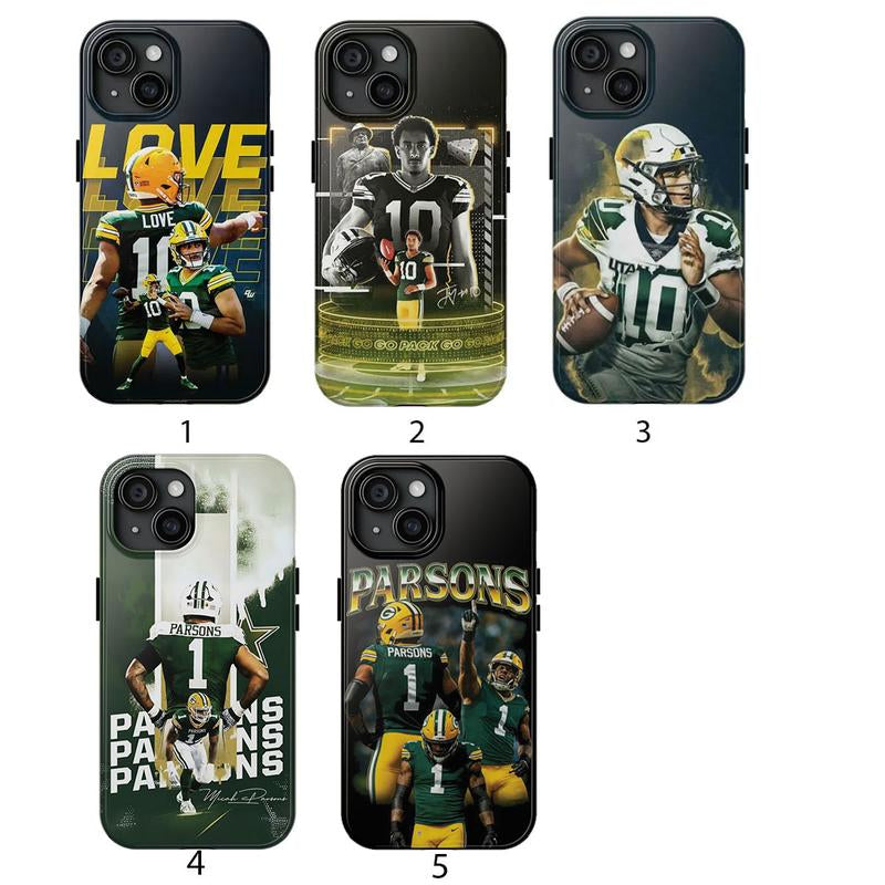 Stylish Mcah Parson & Jordan Love Dual Layer Phone Case for iPhone & Samsung - Perfect Gift for Him/Her!